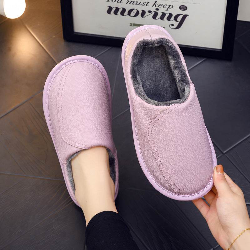 Household Slippers with genuine leather for women - Pasha