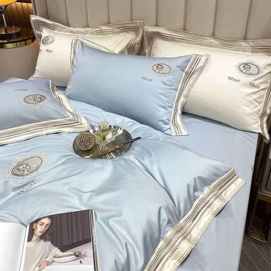 Cotton Satin Bedding Set – Elegant & Plain Color - Pasha
