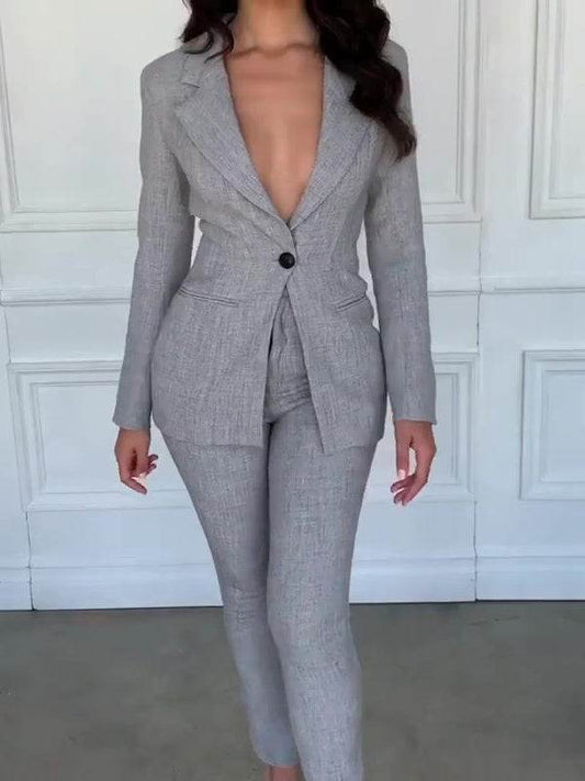 Women's High-Waisted Pants Set – Elegant & Stylish - Pasha