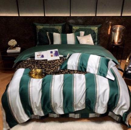 Black Gold Jacquard Bedding – Luxury Cotton Set - Pasha