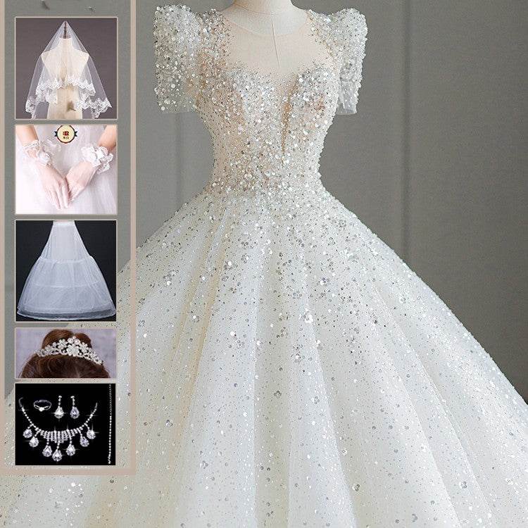 Wedding Dress with a Long Train – Impressive Bridal Gown - Pasha