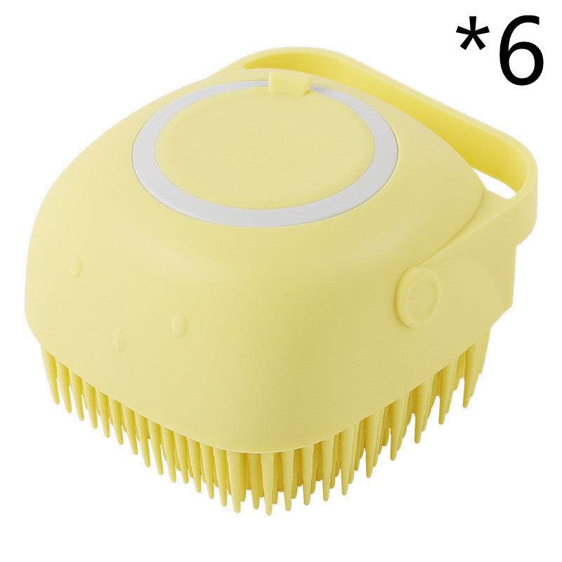 Silicone Bath Brush for Dogs and Cats – Gentle Grooming Brush - Pasha