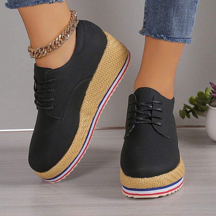 Women´s Lace-Up Wedge Braided Shoes