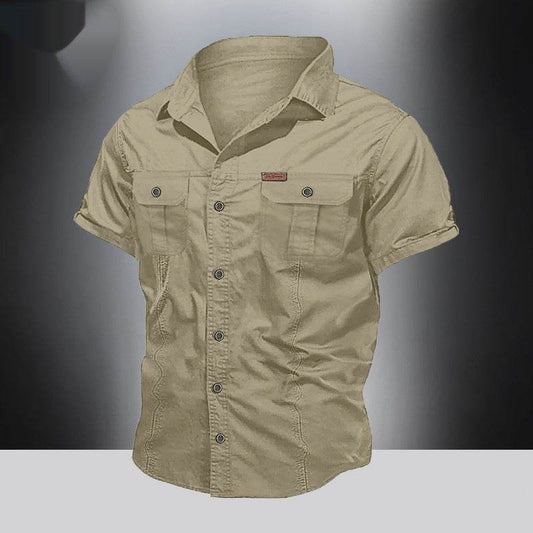 Men´s Summer Workwear Look with Short Sleeves-pure cotton - Pasha