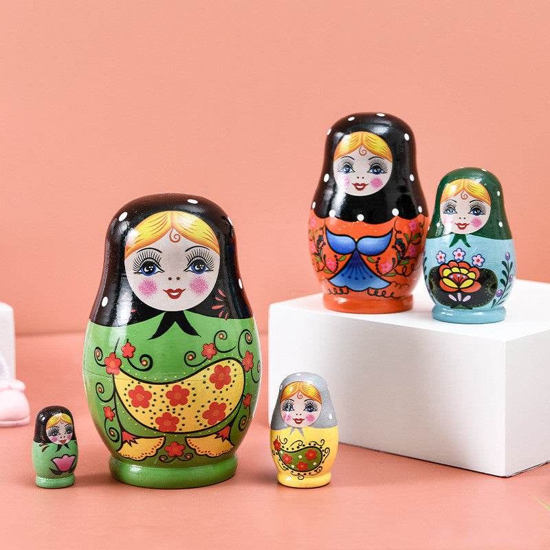 Matryoshka Dolls-Handcrafted Wooden Doll Set - Pasha
