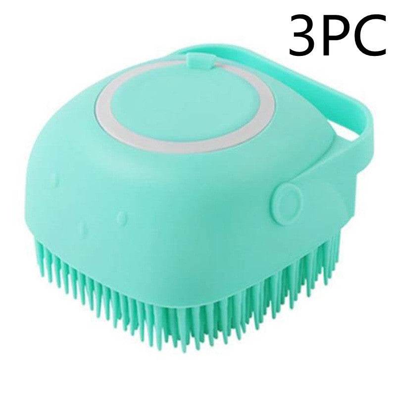 Silicone Bath Brush for Dogs and Cats – Gentle Grooming Brush - Pasha