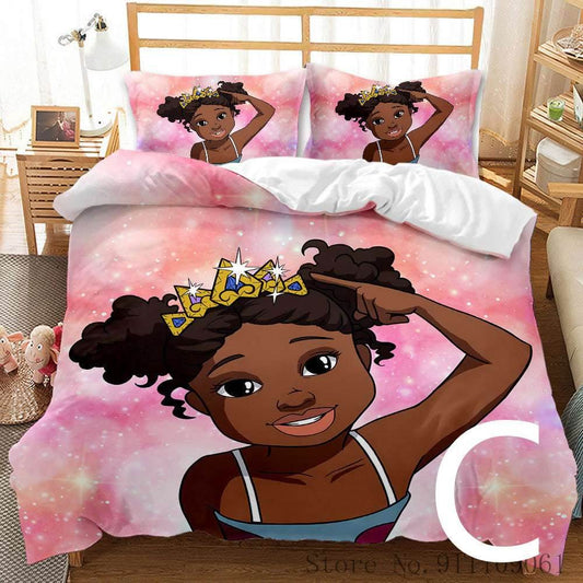 African Girl Bedding Set – For Children's Room - Pasha