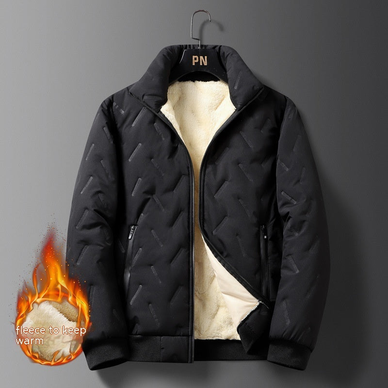 Men´s Berber Fleece Cotton Coat-Slim Fit