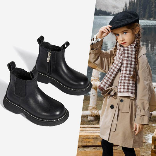 Girls Short Leather Boots – Stylish and Comfortable Winter Boots for Girls - Pasha