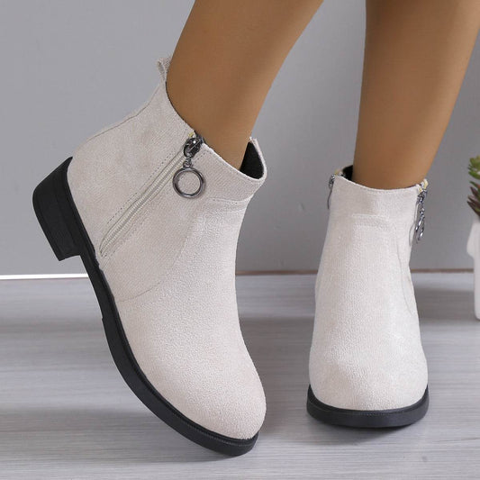 Square Heel Suede Boots for women - Pasha