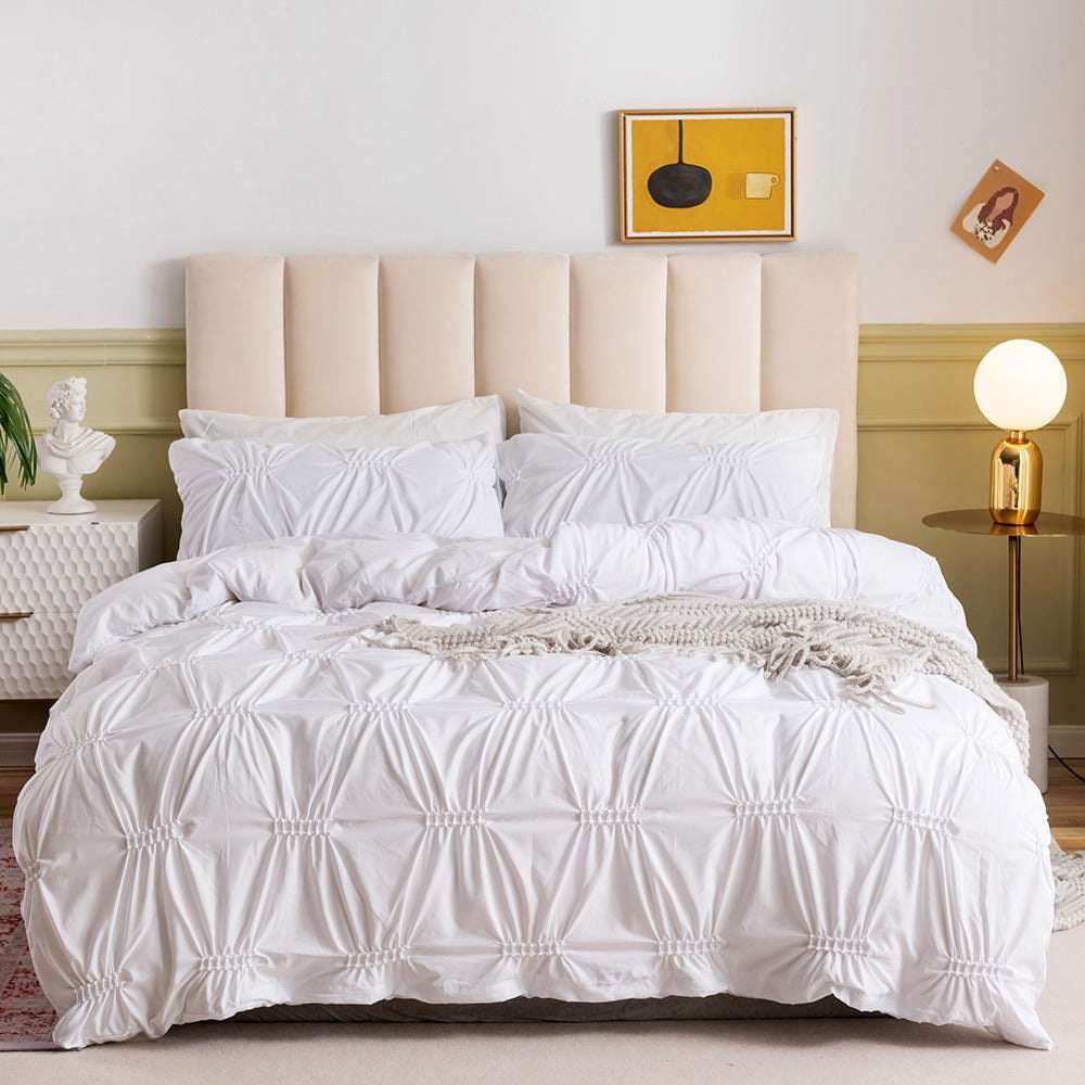 Solid Color Bedding Set – Plain Quilt & Pillowcase - Pasha