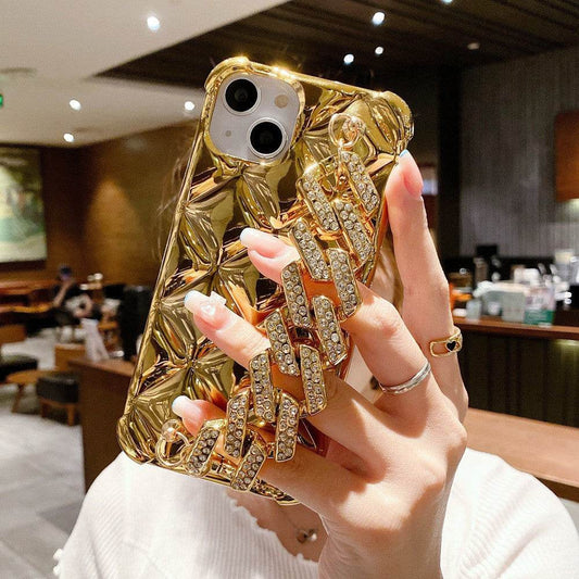 Luxury Diamond Bracelet Phone Case for iPhone - Elegant TPU Protection with Chain Design - Pasha