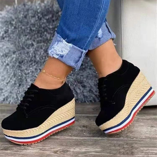 Women´s Lace-Up Wedge Braided Shoes