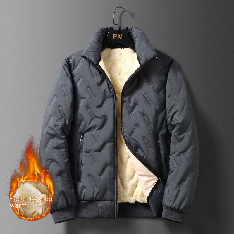 Men´s Berber Fleece Cotton Coat-Slim Fit