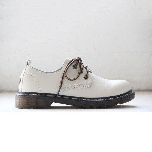 Retro Flat Leather Shoes for Women - Pasha