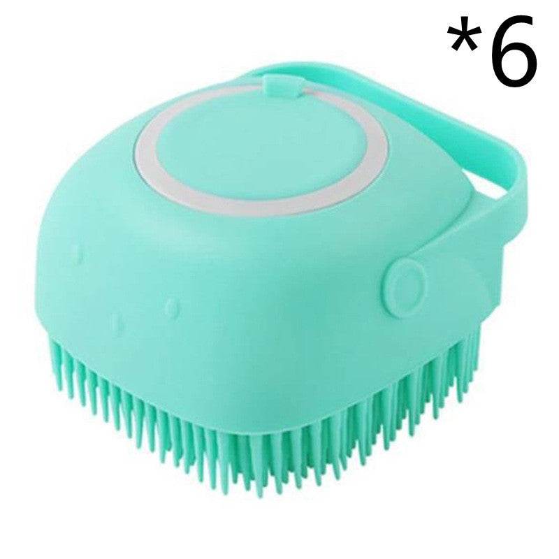 Silicone Bath Brush for Dogs and Cats – Gentle Grooming Brush - Pasha