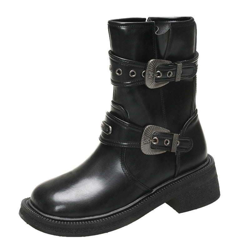 Women´s Ankle Boots with retro square toe