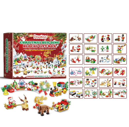 Christmas Building Blocks Gift Box – 48-in-1 Creative Building Set for Kids & Adults, Perfect Holiday Gift - Pasha