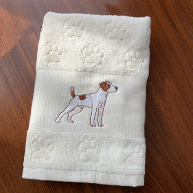 Embroidered Dog Towel – Pure Cotton & Absorbent - Pasha