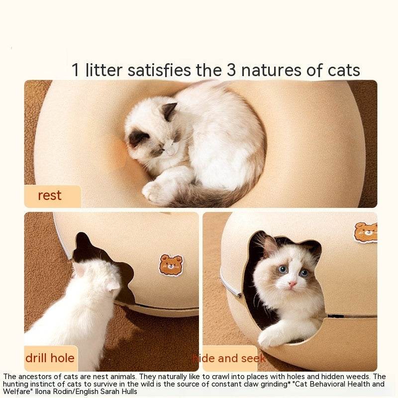 Felt Cat Bed – Cozy & Animal-Shaped Design - Pasha