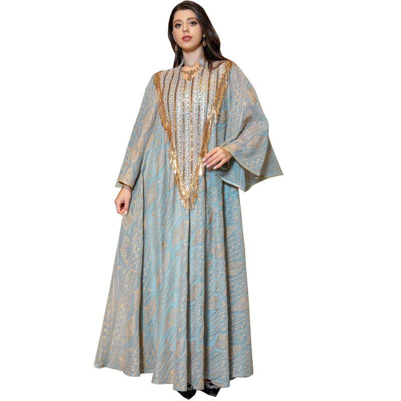 Arabic Style Evening Dress – Sequin & Embroidery Gown - Pasha