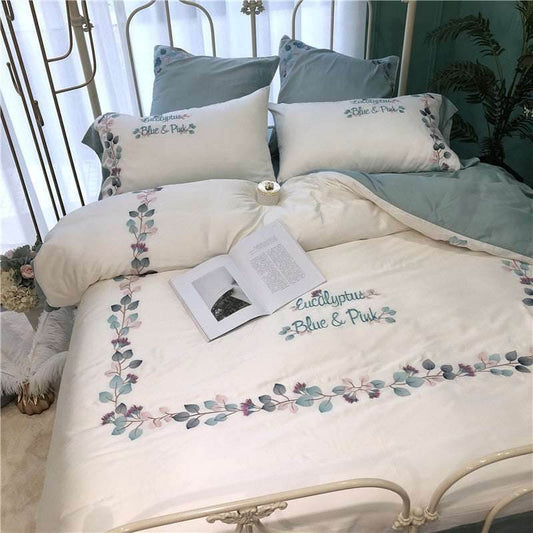 Lyocell Embroidered Bedding Set – Silky & Luxurious - Pasha