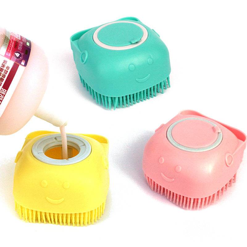 Silicone Bath Brush for Dogs and Cats – Gentle Grooming Brush - Pasha