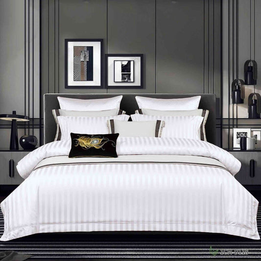 Flower Bedding Set - Satin Quilt Cover and Pillowcase 3-Piece Set - Pasha
