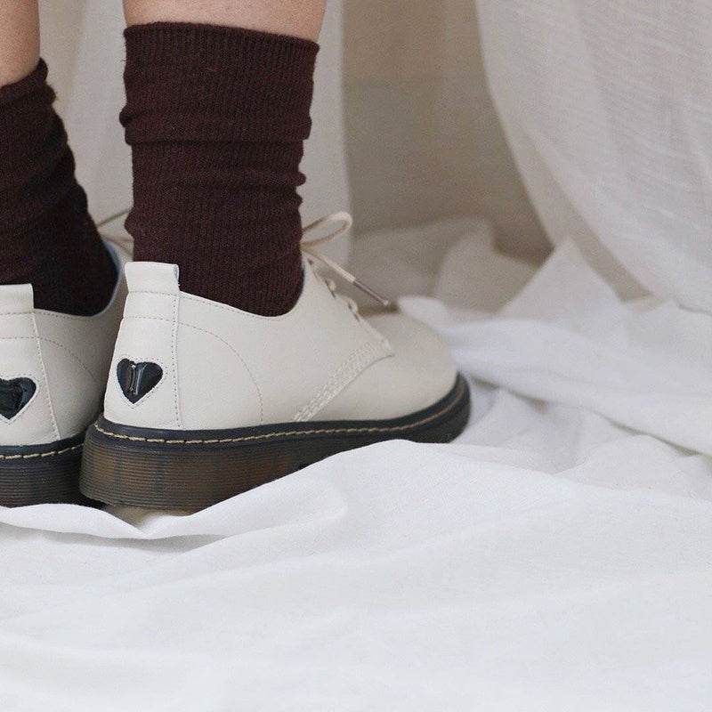 Retro Flat Leather Shoes for Women - Pasha